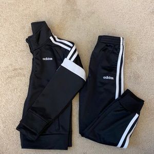Black Adidas tracksuit